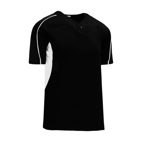 Athletic Knit One Button Pro Placket Baseball Jersey with Underarm Inserts (BA1745)